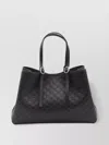 Gucci Gg Emblem Large Black Shopping Bag In Black