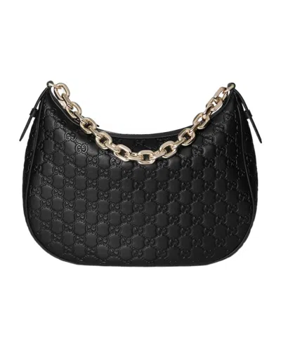 GUCCI GUCCI GG EMBLEM LARGE SHOULDER BAG