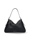 Gucci Leather Gg Emblem Structured Shoulder Bag In Black