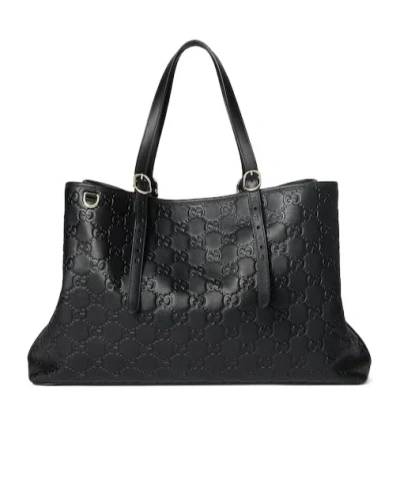 Gucci Gg Emblem Large Tote Bag