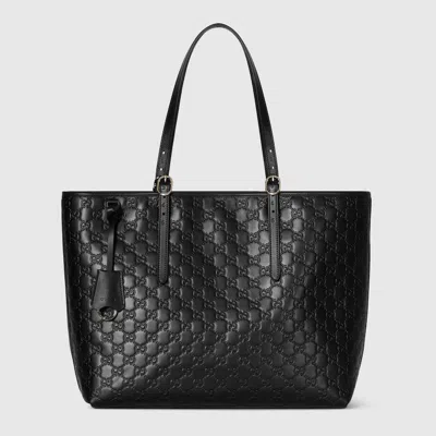Gucci Gg Emblem Large Tote Bag In Black