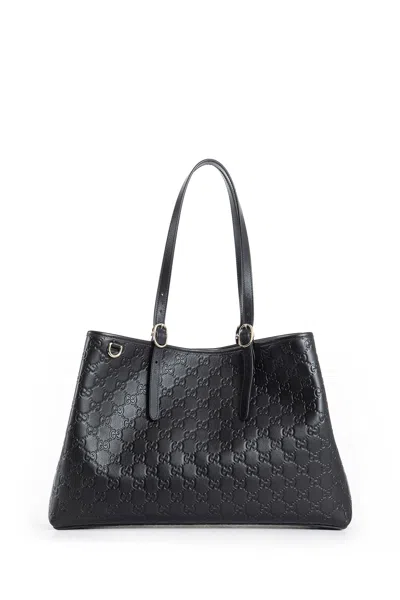 Gucci Gg Emblem Large Tote Bag In Black