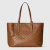 Gucci Gg Emblem Large Tote Bag In Brown