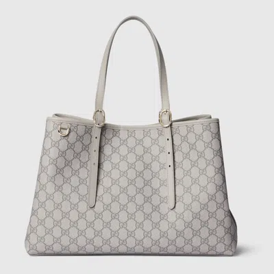Gucci Gg Emblem Large Tote Bag In Gray