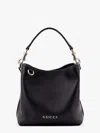 Gucci Gg Emblem Leather Bucket Bag With Frontal Logo