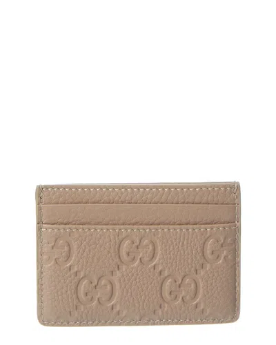Gucci Gg Emblem Leather Card Case
