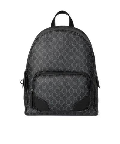 Gucci Gg Emblem Medium Backpack In Black
