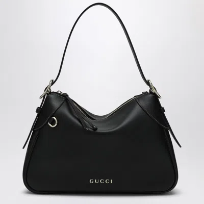 Gucci Gg Emblem Medium Black Shoulder Bag