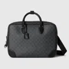 Gucci Gg Emblem Medium Briefcase In Black