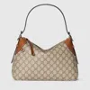 Gucci Gg Emblem Medium Shoulder Bag In Beige