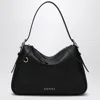 Gucci Medium Gg Emblem Buckle-detail Leather Shoulder Bag In Black