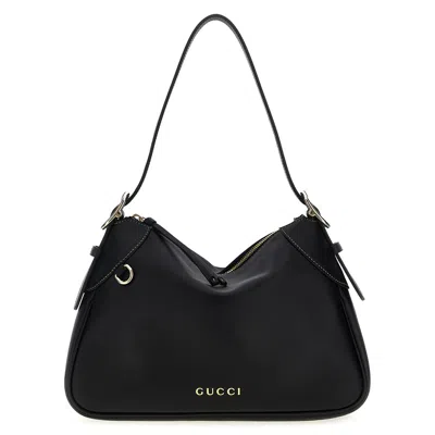 Gucci Gg Emblem Medium Shoulder Bag In Black