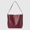 Gucci Gg Emblem Medium Shoulder Bag In Burgundy