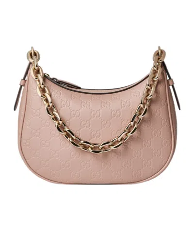 Gucci Gg Emblem Medium Shoulder Bag In Pink