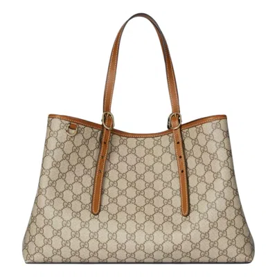 GUCCI GUCCI GG EMBLEM MEDIUM TOTE BAG 'MONOGRAM CANVAS'