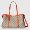 Gucci Gg Emblem Medium Tote Bag In Sand