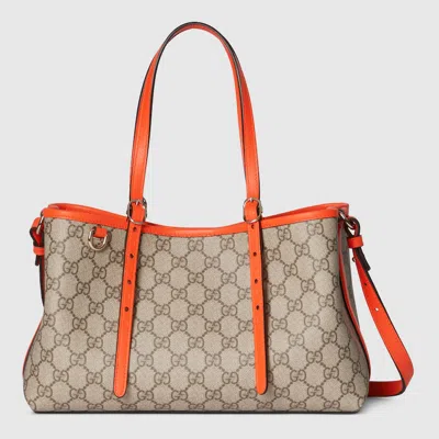 Gucci Gg Emblem Medium Tote Bag In Sand