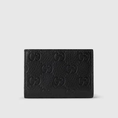 Gucci Gg Emblem Medium Wallet In Black