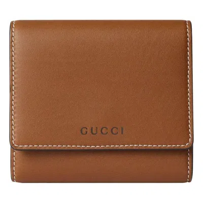 Gucci Gg Emblem Medium Wallet 'brown Leather'