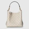 Gucci Gg Emblem Mini Bucket Bag In Beige