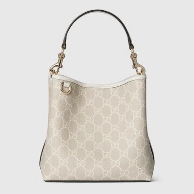 Gucci Gg Emblem Mini Bucket Bag In Beige