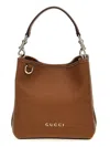 Gucci Mini Gg Embossed Leather Bucket Bag