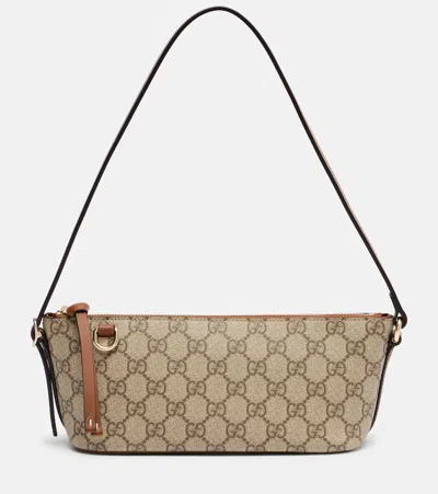 Gucci Gg Emblem Mini Shoulder Bag In Sand