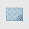 Gucci Gg Emblem Mini Wallet In Blue
