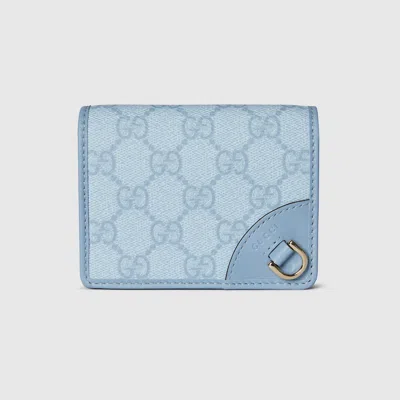Gucci Gg Emblem Mini Wallet In Blue
