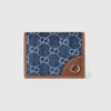 Gucci Gg Emblem Mini Wallet In Blue