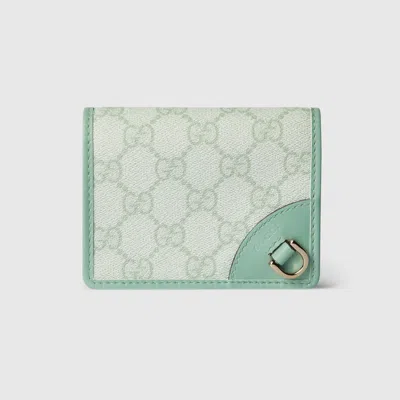 Gucci Gg Emblem Mini Wallet In Green