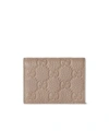 Gucci Gg Emblem Mini Wallet In Nude