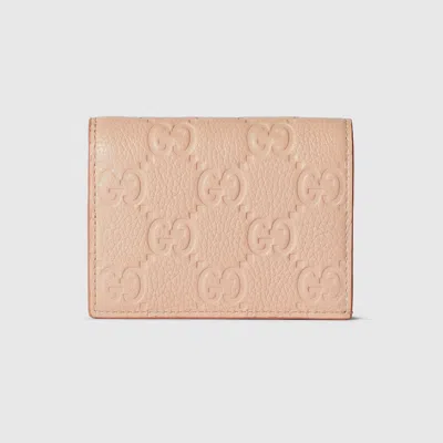 Gucci Gg Emblem Mini Wallet In Brown