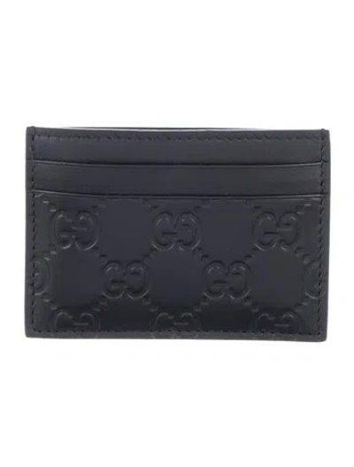 Pre-owned Gucci Gg Emblem Money Clip In Black