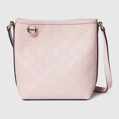 Gucci Gg Emblem Nano Bucket Bag In Pink