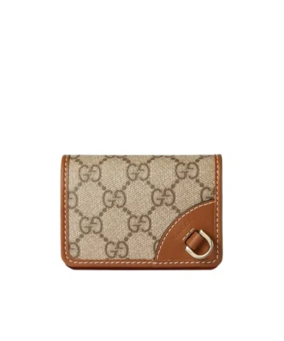 Gucci Gg Emblem Series Card Holders In Nude