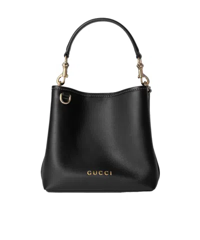 GUCCI GUCCI GG EMBLEM MINI BUCKET BAG