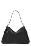 Gucci Leather Gg Emblem Structured Shoulder Bag In Black