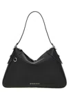 Gucci Leather Gg Emblem Structured Shoulder Bag In Black