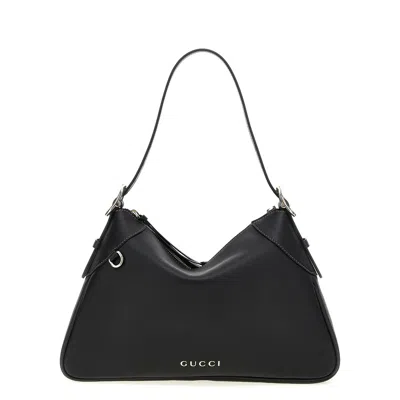 Gucci Gg Emblem Shoulder Bag In Black