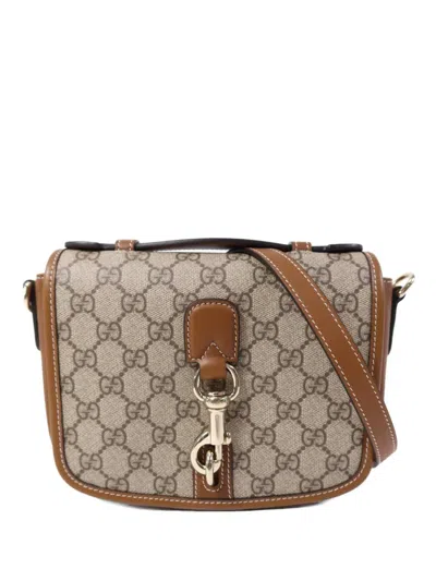 Pre-owned Gucci Gg Emblem Shoulder Bag In Neutral
