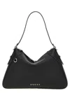 Gucci Leather Gg Emblem Structured Shoulder Bag In Black