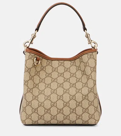 GUCCI GG EMBLEM SMALL BUCKET BAG