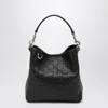 Gucci Small Gg Embossed Bucket Bag In Black