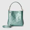 Gucci Gg Emblem Small Bucket Bag In Blue