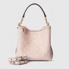 Gucci Gg Emblem Small Bucket Bag In Pink
