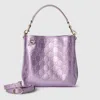 Gucci Gg Emblem Small Bucket Bag In Pink