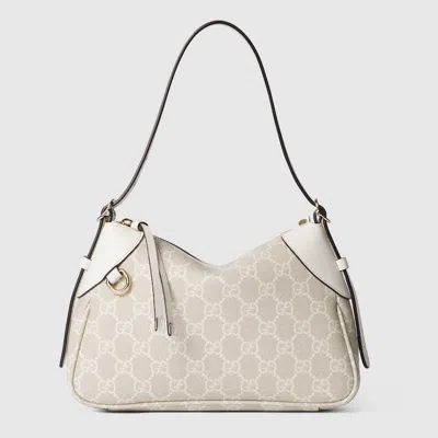 Gucci Gg Emblem Small Shoulder Bag In Gray