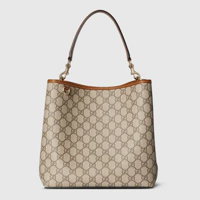 Gucci Gg Emblem Small Shoulder Bag In Beige