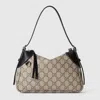 Gucci Gg Emblem Medium Shoulder Bag In Beige